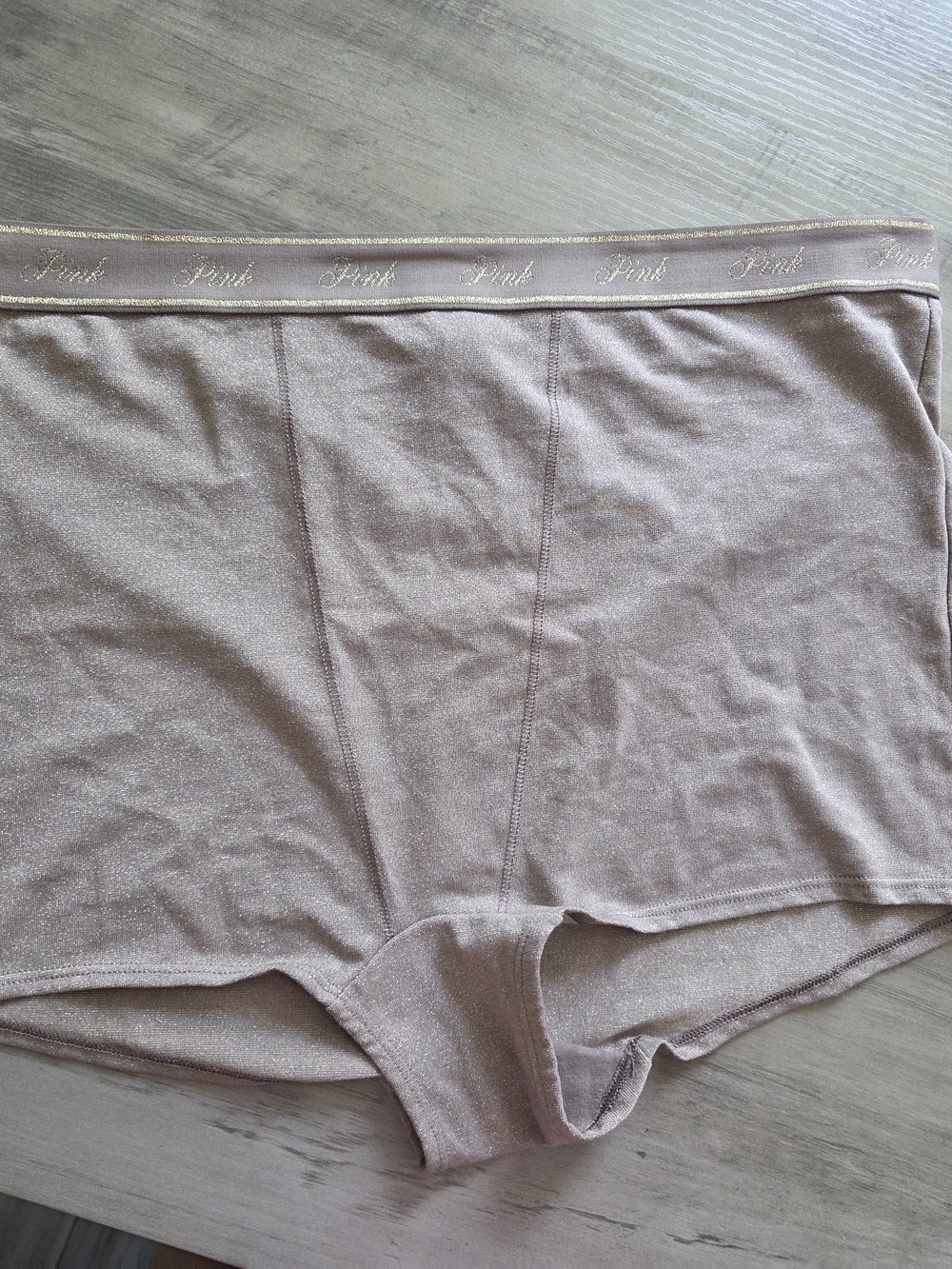 NWT PINK Victoria's Secret Boxer Briefs in Dusty Rose Gold XL